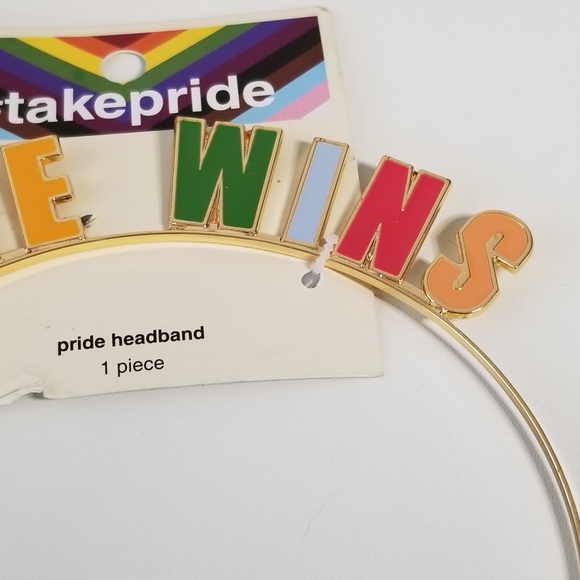 Take Pride " Love Wins" Multicolor Pride Head band New - Picture 3 of 5